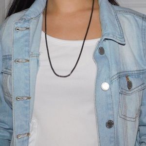 Simple silver chain necklace